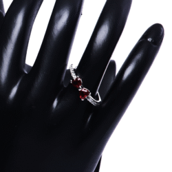 Crimson Duet Ring