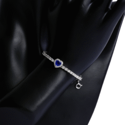 Sapphire Heart Bracelet